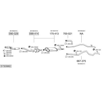 Výfukový systém BOSAL SYS09862
