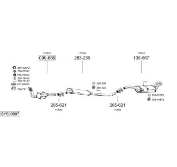 Výfukový systém BOSAL SYS09897