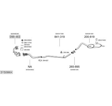 Výfukový systém BOSAL SYS09904