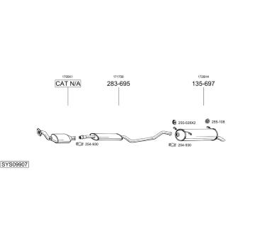 Výfukový systém BOSAL SYS09907