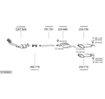 Výfukový systém BOSAL SYS09923