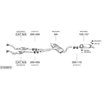 Výfukový systém BOSAL SYS09975
