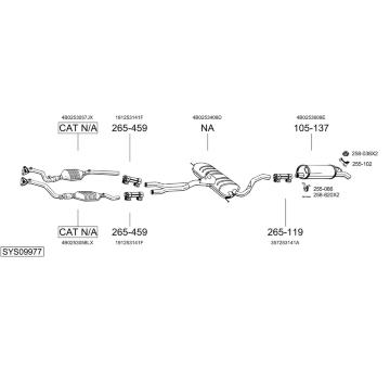 Výfukový systém BOSAL SYS09977