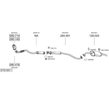 Výfukový systém BOSAL SYS10011
