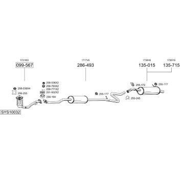 Výfukový systém BOSAL SYS10032