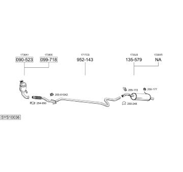 Výfukový systém BOSAL SYS10036