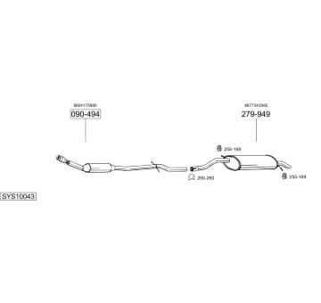 Výfukový systém BOSAL SYS10043