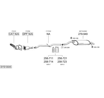 Výfukový systém BOSAL SYS10045