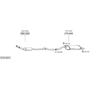 Výfukový systém BOSAL SYS10047