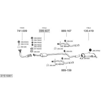 Výfukový systém BOSAL SYS10081