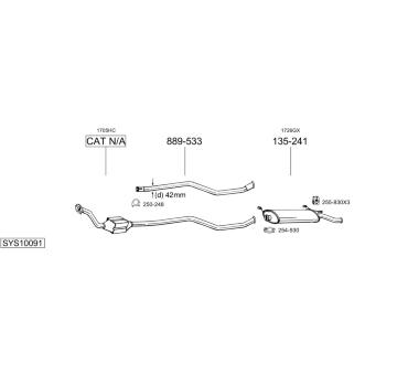 Výfukový systém BOSAL SYS10091