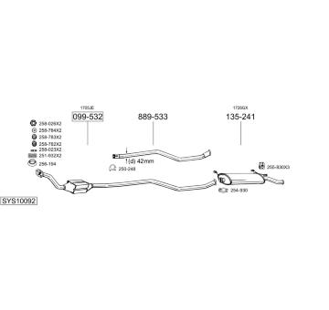 Výfukový systém BOSAL SYS10092