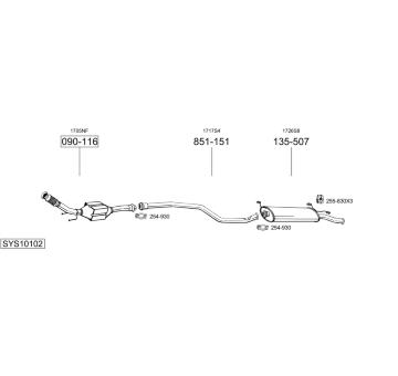 Výfukový systém BOSAL SYS10102