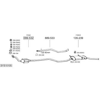 Výfukový systém BOSAL SYS10105