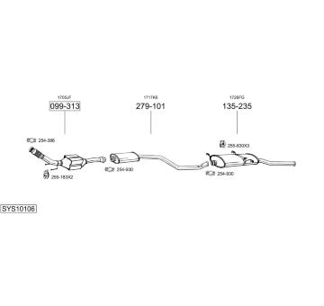 Výfukový systém BOSAL SYS10106