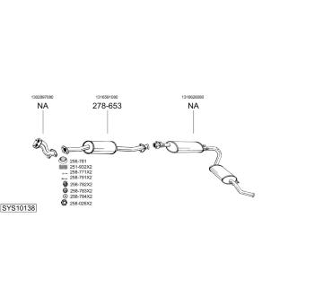 Výfukový systém BOSAL SYS10138