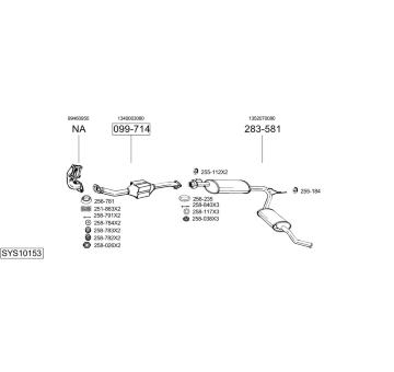 Výfukový systém BOSAL SYS10153