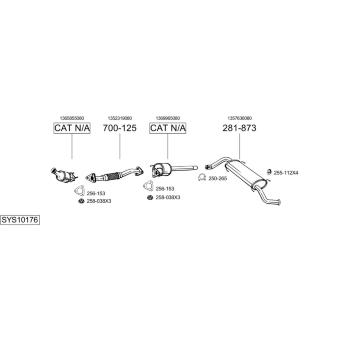 Výfukový systém BOSAL SYS10176