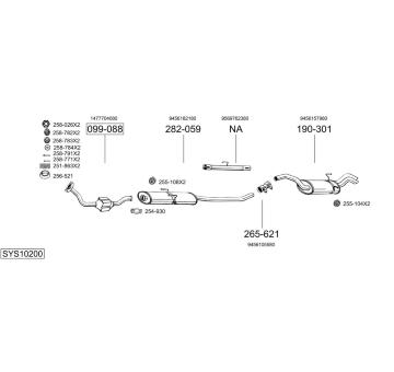 Výfukový systém BOSAL SYS10200