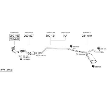 Výfukový systém BOSAL SYS10335