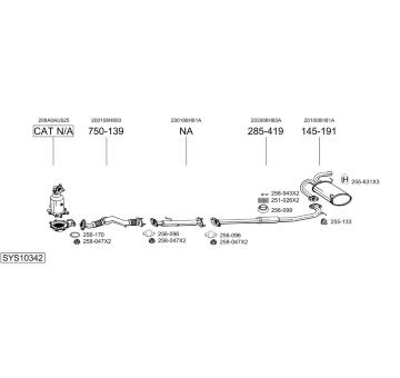 Výfukový systém BOSAL SYS10342