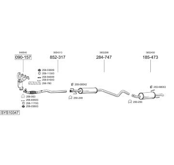 Výfukový systém BOSAL SYS10347