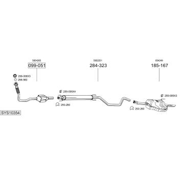 Výfukový systém BOSAL SYS10354