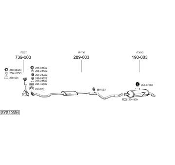 Výfukový systém BOSAL SYS10394