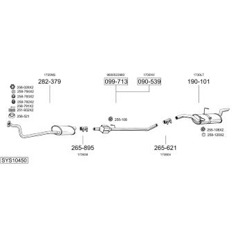 Výfukový systém BOSAL SYS10450