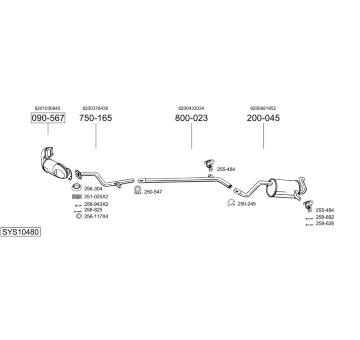 Výfukový systém BOSAL SYS10480