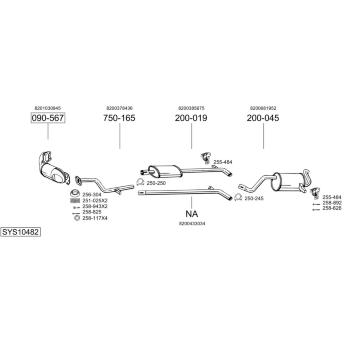 Výfukový systém BOSAL SYS10482