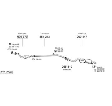 Výfukový systém BOSAL SYS10501
