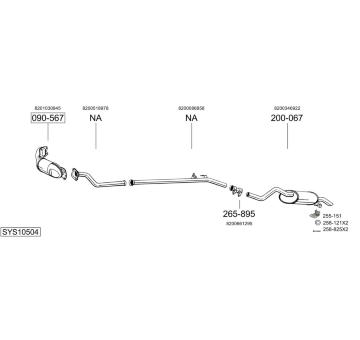 Výfukový systém BOSAL SYS10504