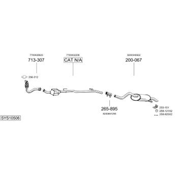 Výfukový systém BOSAL SYS10506
