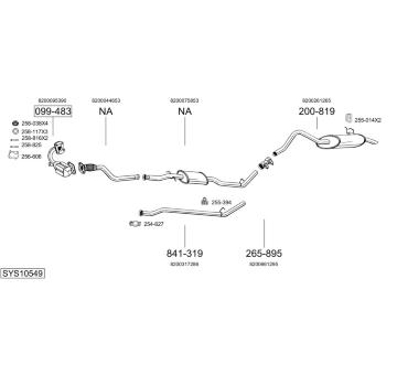 Výfukový systém BOSAL SYS10549