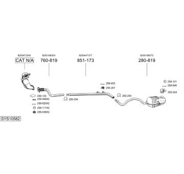 Výfukový systém BOSAL SYS10582