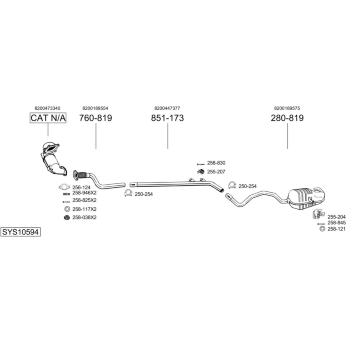 Výfukový systém BOSAL SYS10594