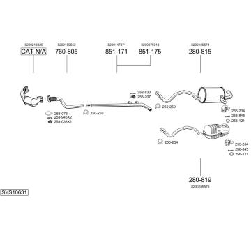 Výfukový systém BOSAL SYS10631