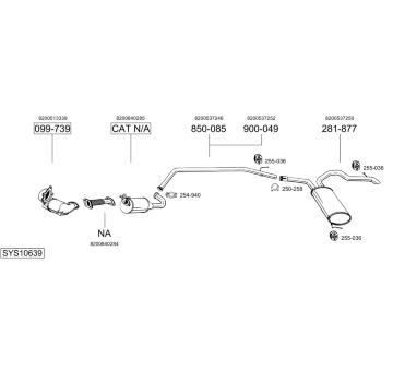 Výfukový systém BOSAL SYS10639