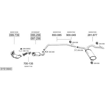 Výfukový systém BOSAL SYS10640