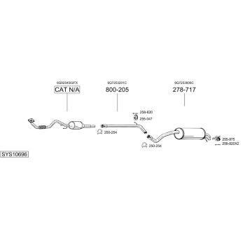 Výfukový systém BOSAL SYS10696