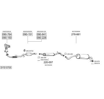 Výfukový systém BOSAL SYS10705
