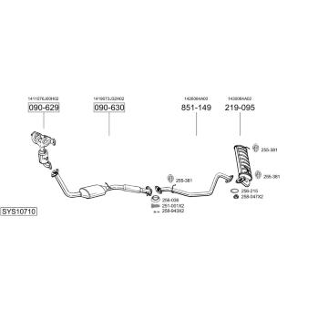 Výfukový systém BOSAL SYS10710