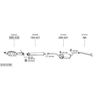 Výfukový systém BOSAL SYS10758