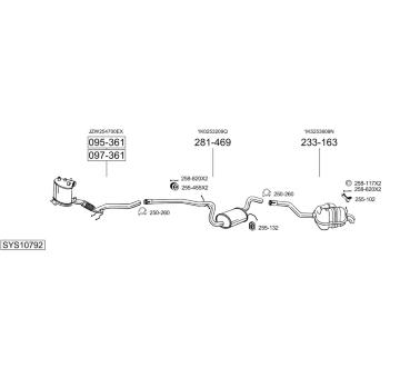 Výfukový systém BOSAL SYS10792