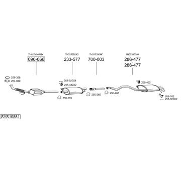 Výfukový systém BOSAL SYS10881