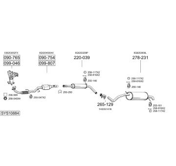 Výfukový systém BOSAL SYS10884