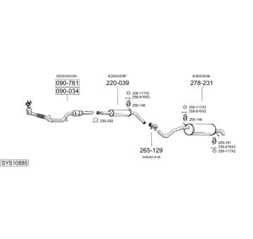 Výfukový systém BOSAL SYS10885