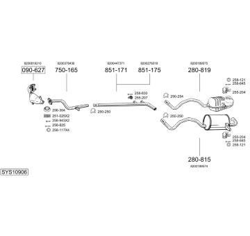 Výfukový systém BOSAL SYS10906