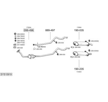 Výfukový systém BOSAL SYS10919